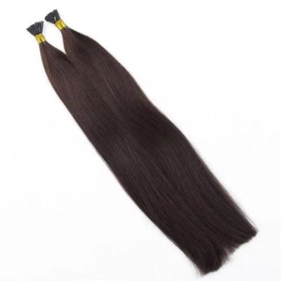 China 100% Bone Wave 100% Bone Tip Hair Extension Double I-Tip Wholesale Straight Brazilian Virgin Hair Raw Unprocessed Silky Straight for sale