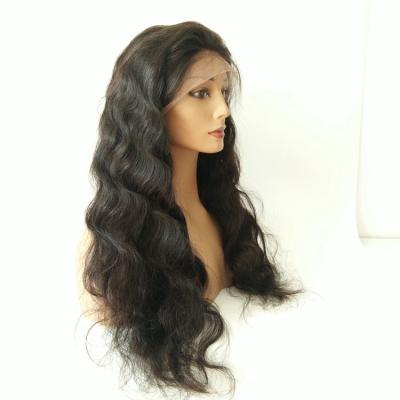 China 100%Raw Cuticle Aligned Body Wave Virgin Indian Hair Vendor, Preplucked Natural Hairline Lace Front Wig With Baby Hair for sale