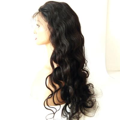 China 100%Unprocessed Body Wave Cuticle Aligned Raw Indian Temple Women Human Hair Body Wave 13x6 Lace Front Transparent Wig for sale