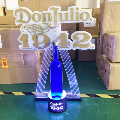 China 1924 Acrylic LED Display Stands Retail Store Or Show Champagne Bottle Presenter Tequila With Nightclub for sale