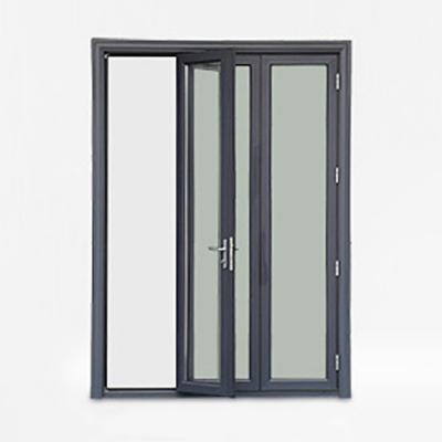 China Customized Modern Single Size Aluminum Folding Door Design Tempered Glass Indian Doors for sale