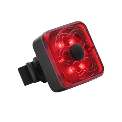 China High Quality ABS 3.7V 200mAh Li Battery LED USB Rechargeable Bicycle Back Light Safety Warning Rear Light for sale