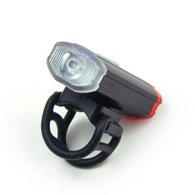 China Single Click: High Light-Flashlight USB Rechargeable Light-Mid Headlight Led 150 Lumen 800mAh 2 In 1 Front And Rear Bicycle Light For Safety Riding And Warning for sale