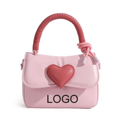 China 2022 New Fashion Style Girl's Mini Handbags With Love Heart Ladies Shoulder Bags Women's Messenger Hand Bags for sale