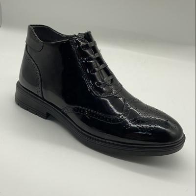 China New Style Good Quality Business Office Men's Soft Anti-slippery Genuine Leather Formal Boots for sale