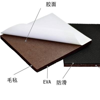 China 12 Self-Stick Combo Furniture Loose Wool Felt Piano Felt Heat Resistant Furniture Mattress Chairs Moving Self-adhesive Felt Pads for sale