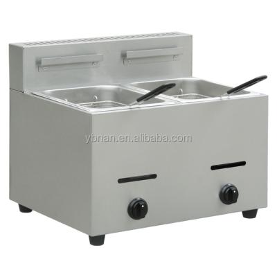 China With Gas Operated 2 Baskets 2 Gas Tanks Fryer Tabletop Machine Air Fryer Machine for sale