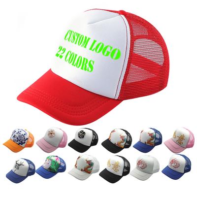 China Wholesale Customized Baseball Caps COMMON With Embroidery Logo Printed Logo Mesh Hat Mesh Trucker Hat for sale