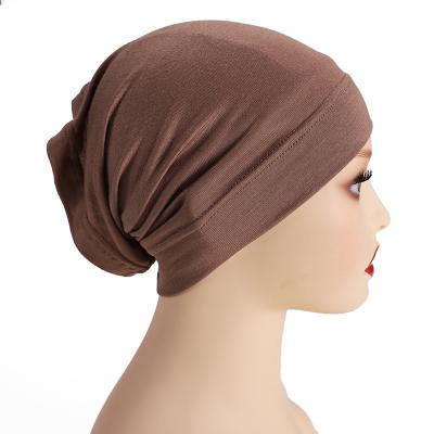 China 2021 Fashion Cotton Underscarf Hijab Hats Muslim Inner Tube Turban Scarf Islamic Women for sale