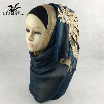 China Fashion 2020 New China Made Hijab Embroidery Muslim Women Wedding Hijab Scarves for sale