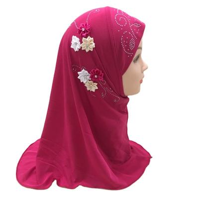 China Fashion Children Hijab Abaya Egipto Schal Pashmina Decorative Neck Small Women's Hair Scarf Kids Muslim Hijab for sale