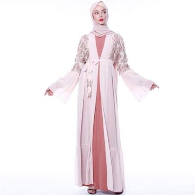 China 2021 New Fashion Dress Abaya Shimmer Decoration Soft Smooth Feeling Muslim Plain Jilbab For Lady for sale