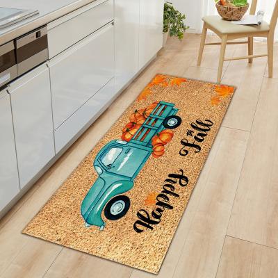 China Happy Floor Mat Halloween Gnome Door Mat Front Door Decoration Mat Funny Autumn Harvest Thanksgiving Washable Mat for sale