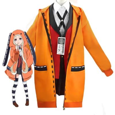 China Anime Costume The Tokyo Avengers Kakegurui Chronicle Player Orange Rabbit Long Coat Cosplay Costume Yomotsuki Runa Jacket Dress Anime Costumes for sale