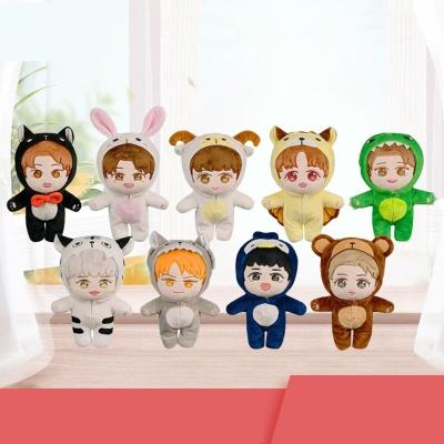 China Custom plush toy kpop plush doll korean plush toy 20cm exo kpop hot sale doll and clothing new dropshipping for sale