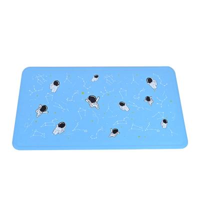 China Sustainable Natural Heavy Duty Anti Slip Shower Printing Rubber Tub Bath Mat for sale