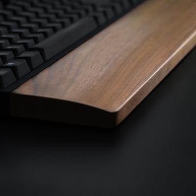 China With Wooden Wrist Rest Vaydeer OEM Walnut Keyboard Wrist Rest Wooden Pad for sale