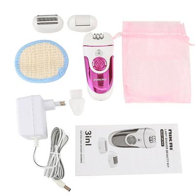 China 2022 Wet and Dry Use Rechargeable Electric 3 in 1 Shaver Machine Women Ladies Leg Shaver for sale