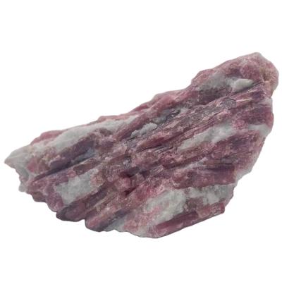 China Natural Pink Plum Tourmaline Rough Stone For Home Decoration Healing Stones Wholesale China Crystals for sale