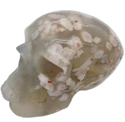 China China Wholesale High Quality 5.0 Inch Gemstone Skulls Hollow Carved Crystal Skulls Healing Crystal Skulls for sale