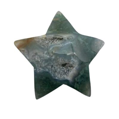 China Wholesale Natural Star Agate China Crystal Gemstone Moss Agate Star Reiki For Decoration for sale