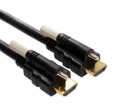 China Car Gold Plated HDMI Cable With Screw Lock , HD 4K 8K 2.0 hdmi 2.1v1080P Cable for sale