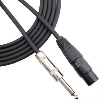 China Speaker factory microphone cbale 1/4 plug to XLR 6.35mm audio TRS connector cable amp core instrument guitar to xlr cable for sale