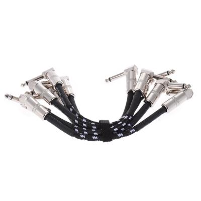 China Eletric 6 Inch Guitar - Pedal Effects Patch Instrument Guitar Patch Cable 1/4 Inch Guitar Effect Right Angle Cable for sale