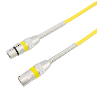 China Camera Karon Head Male To Spring Tail Microphone Cable DMX Stage Lighting Cable 3p XLR Female Plus Cable for sale