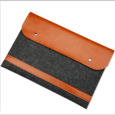 China Fabric Felt Felt PU Fabric Business Laptop Bag Portable Recycled Leather For iPad Bag for sale