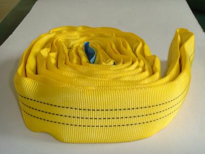 China 3T High Tenacity Polyester Yellow Soft Round Sling , Cargo Lifting Slings for sale