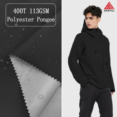 China Film Fabric Hot Sale Ripstop Polyester Fabric 400d Waterproof Jacket Fabric For Winter Clothing for sale