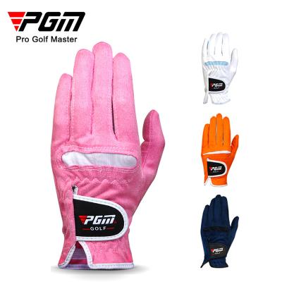 China PGM Women's Golf Gloves Manufacturer Microfiber Color Leather Women's Golf Gloves ST009 for sale