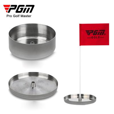 China 304 Stainless Steel PGM DB002 Golf Cup Hole Putting Green Golf Metal Cups With Flags for sale