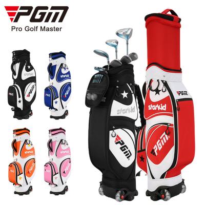 China Outdoor Custom Kids Golf Activity PGM QB089 Boy And Girl Golf Travel Bag Nylon Pink Golf Bag With Wheels for sale