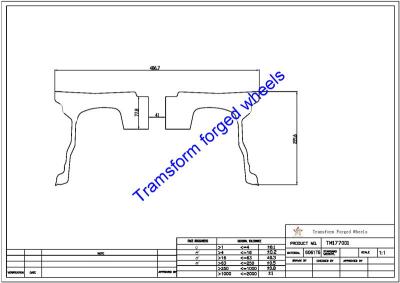 China 17 inch ​monoblock Forging wheels blanks raw Machining blanks drawing for sale