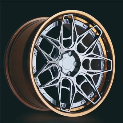 China BBF20 Benz BWM AUDI Cheap Step Lip Rims Forged 2 Piece Wheels Bronze barrel for sale