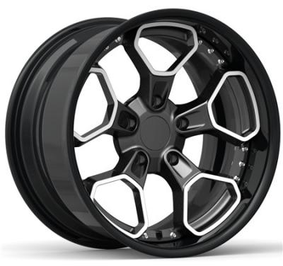 China BBF30 Ford Jeep Jaguar Benz 18x10 2 Piece Forged Wheels Black Power style for sale