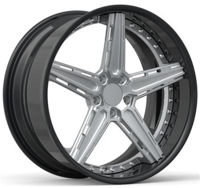 China BBF31 Classic hollow out design of 5 spokes Benz 20x10 2 Piece Forged Wheels for sale