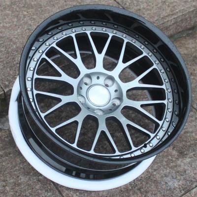 China STL03 Like BBS Style wheel 2 piece rim Gun Metal Flat Lip Reverse Mount for sale