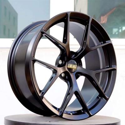 China STL07 Like BBS Style Custom Forged Wheels Classic Matte Black Alloy 6061 for sale