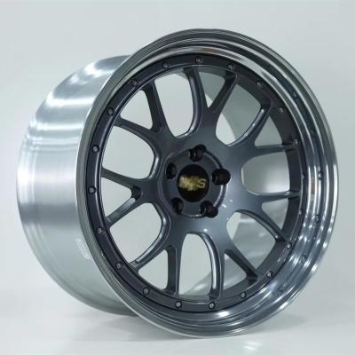 China STL13 Like BBS Style 2 piece wheel Classic design Gun Metal Step Lip Standard Lip for sale