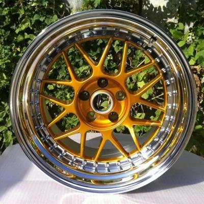 China BSL02/3 piece wheels for BMW/step lip/RBR design wheels/concave wheel design/Gold wheels for sale