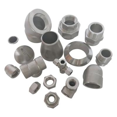 China Nickel Alloy Pipe Fitting Butt Welding Alloy Elbow Tee Coupling Weldolet For Vessel for sale