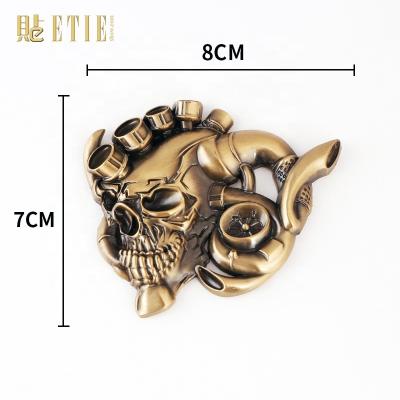 China ETIE Fashion Car Emblem Badges Easy Removable Auto Self Adhesive Low Badge Prices Custom Aluminum Alloy Stickers for sale