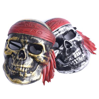 China Eco-friendly material direct party horror Halloween factory ghost festival pirate skull men and women masks retro for sale