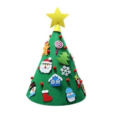 China Eco - Friendly DIY Felt Christmas Tree New Year Gifts Kids Toys Decoration Felt Christmas Tree for sale