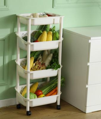 China Mobile 4 Tier Stocked Shelf Storage and Organization Racks for Kitchen, Bathroom, Kids Room or Garage for sale