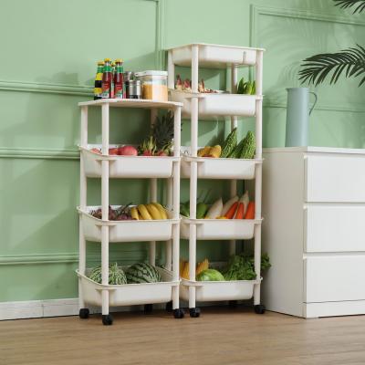 China Stocked Multi-Size Vegetable Storage Baskets For Shelves With Wheels for sale