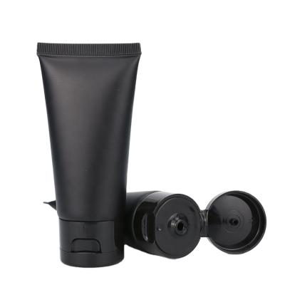 China 100ml tube, cheap plastic poly face wash factory custom black cosmetic soft tube for cosmetic face wash for sale